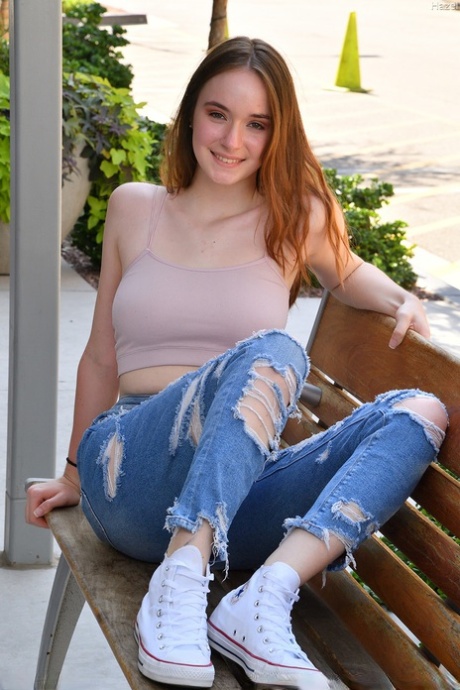jeans da Giovane parte superiore sexy Immagine