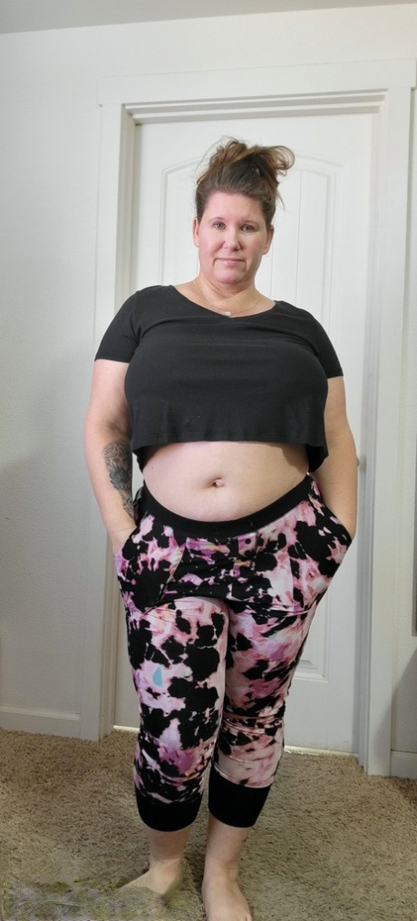 pantaloni da yoga bbw parte superiore libera Immagine