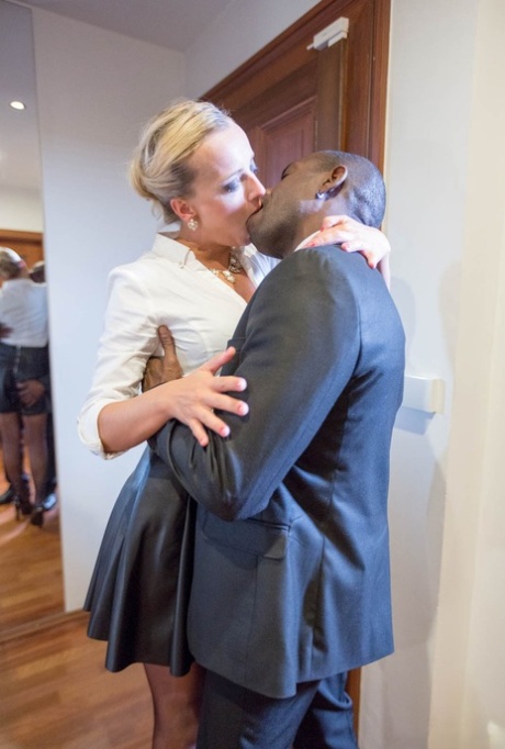 blonde interracial beautiful image