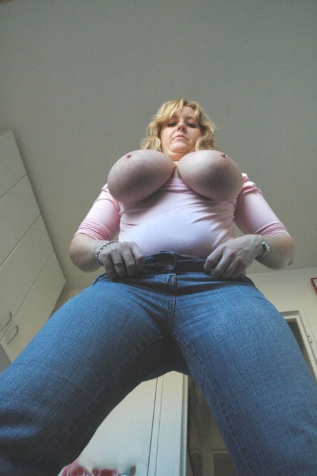 jeans paffuti superiore libero Immagine