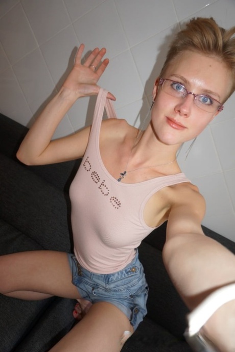 blonde glasses nice photo