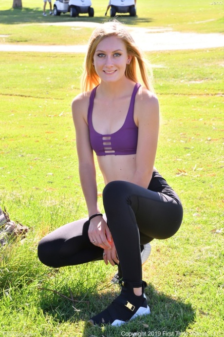 blonde yogabukser top xxx foto